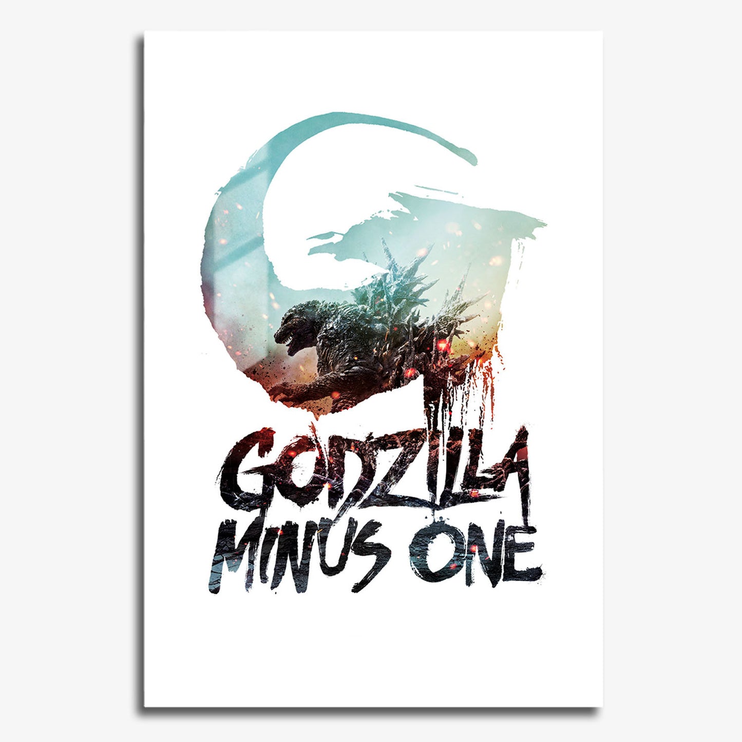 Flex Designs Metal Poster Godzilla Minus One Simple 11 x 17" Home Goods - Movie 2023 Movie Metal Poster