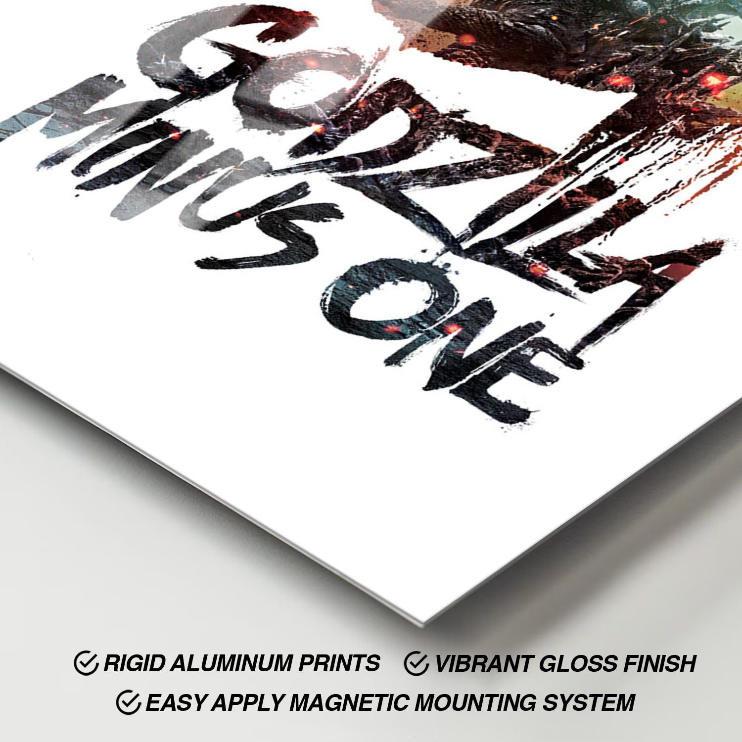 Flex Designs Metal Poster Godzilla Minus One Simple 11 x 17" Home Goods - Movie 2023 Movie Metal Poster