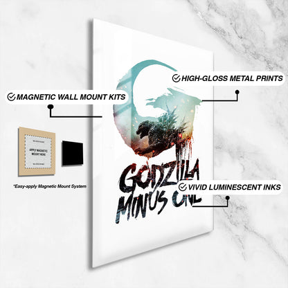 Flex Designs Metal Poster Godzilla Minus One Simple 16 x 24" Home Goods - Movie 2023 Movie Metal Poster
