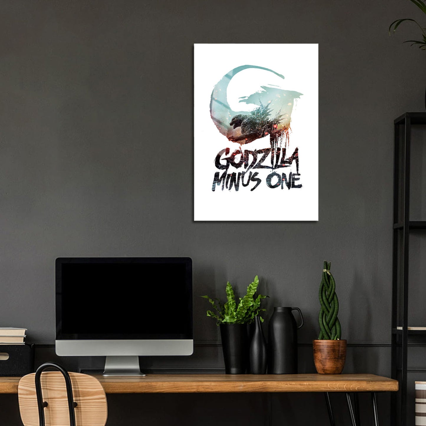 Flex Designs Metal Poster Godzilla Minus One Simple 24 x 36" Home Goods - Movie 2023 Movie Metal Poster