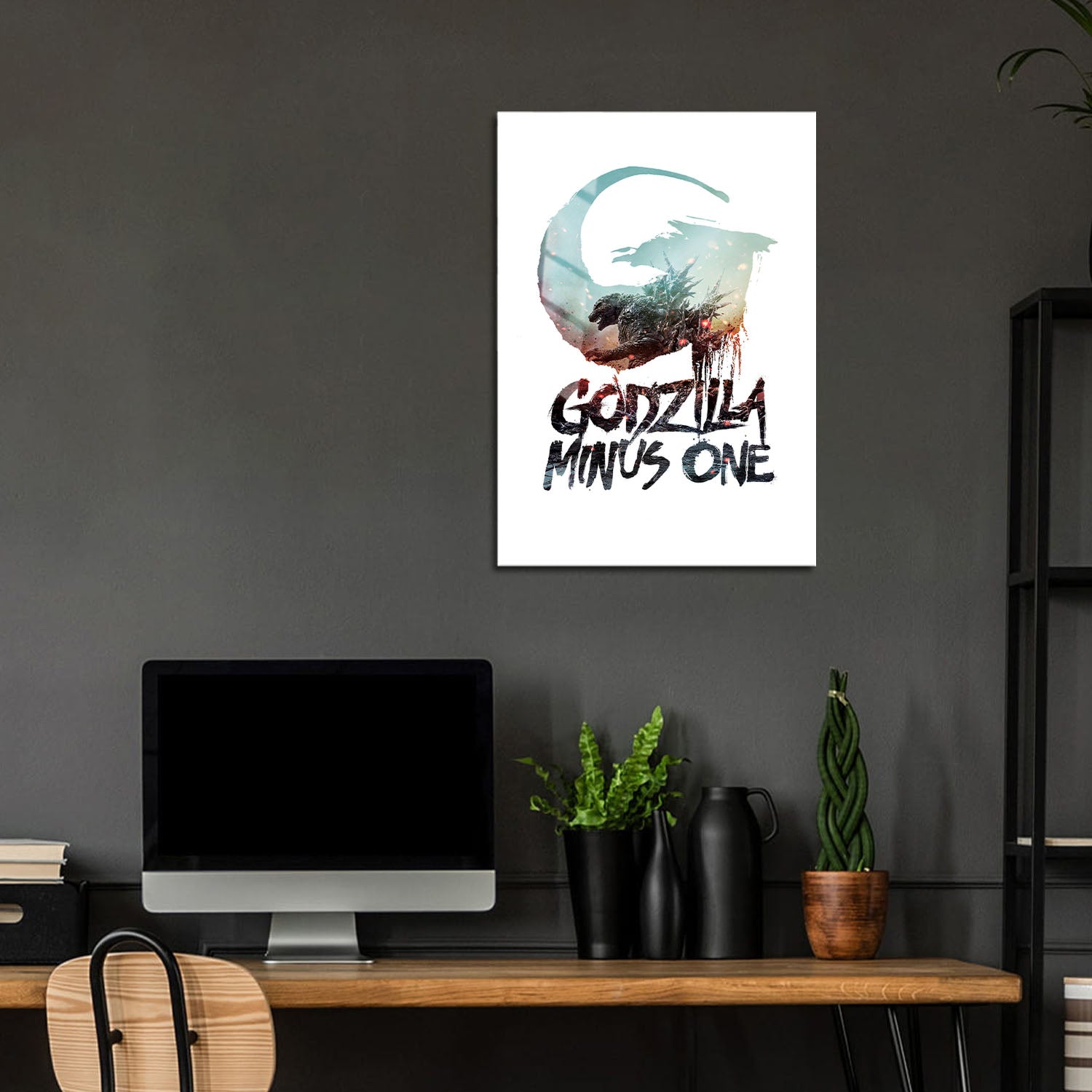 Flex Designs Metal Poster Godzilla Minus One Simple 24 x 36" Home Goods - Movie 2023 Movie Metal Poster