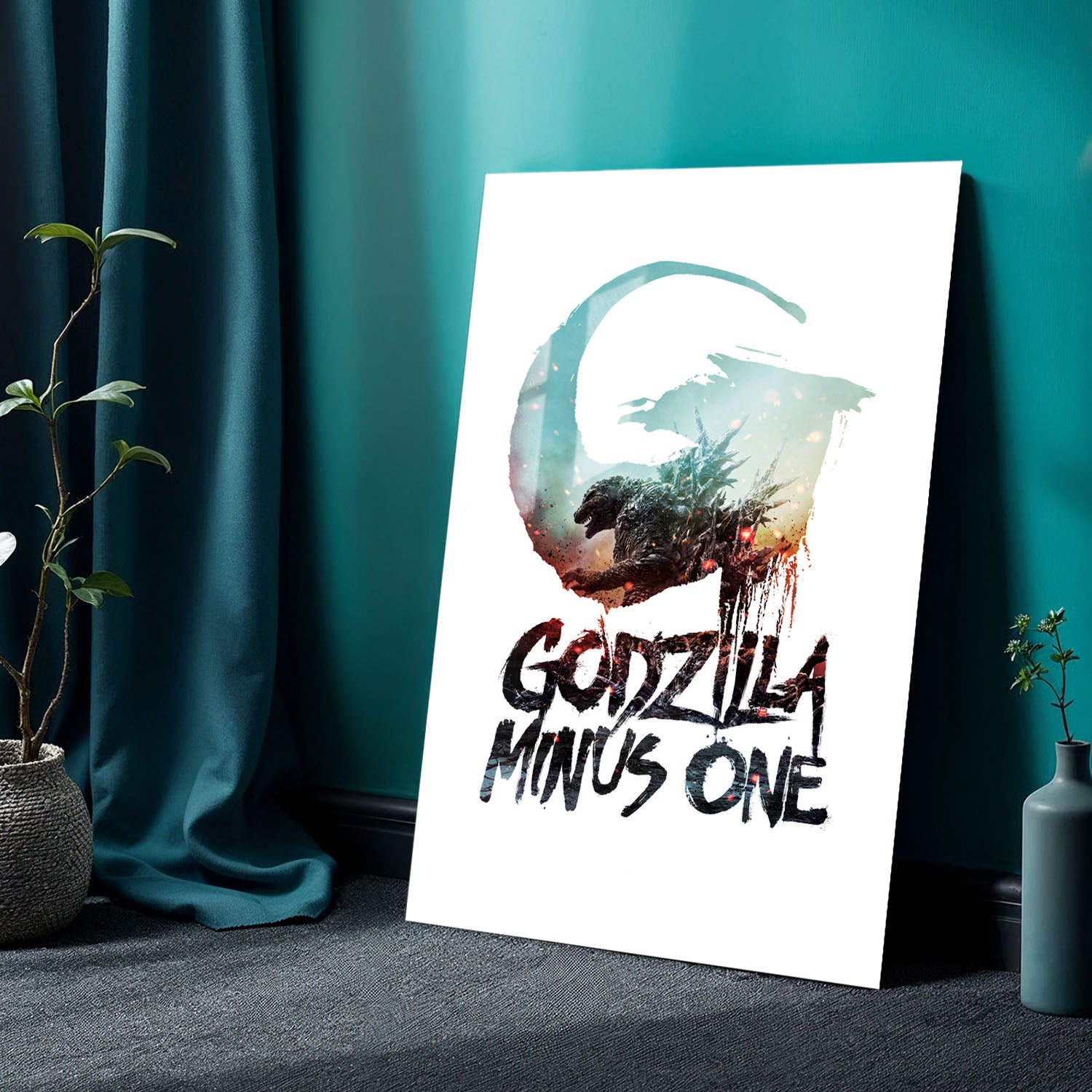 Flex Designs Metal Poster Godzilla Minus One Simple 24 x 36" Home Goods - Movie 2023 Movie Metal Poster