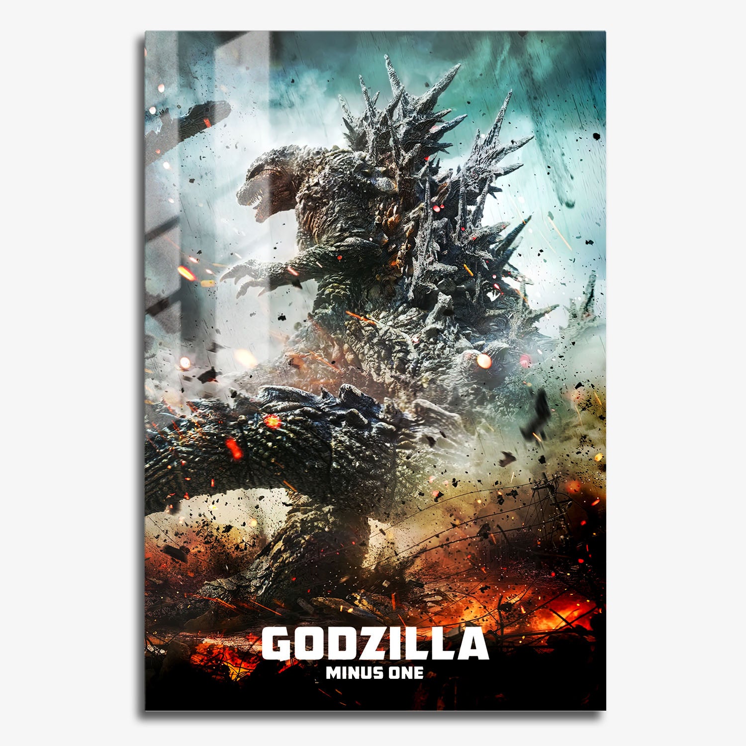 Flex Designs Metal Poster Godzilla Minus One Theatrical 11 x 17" Home Goods - Movie 2023 Movie Metal Poster