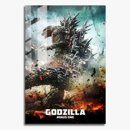 Flex Designs Metal Poster Godzilla Minus One Theatrical 11 x 17" Home Goods - Movie 2023 Movie Metal Poster