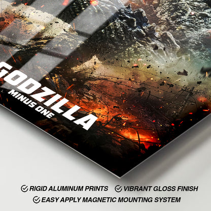 Flex Designs Metal Poster Godzilla Minus One Theatrical 11 x 17" Home Goods - Movie 2023 Movie Metal Poster