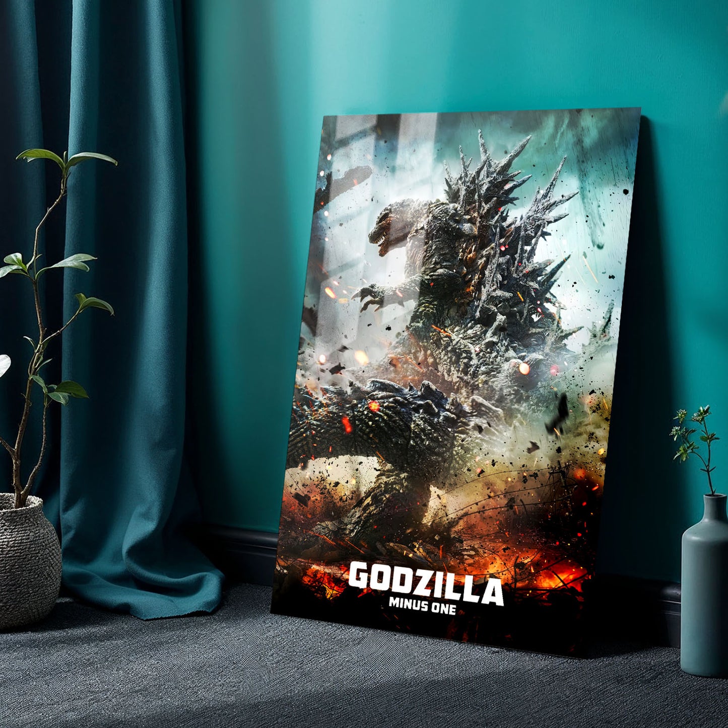 Flex Designs Metal Poster Godzilla Minus One Theatrical 24 x 36" Home Goods - Movie 2023 Movie Metal Poster
