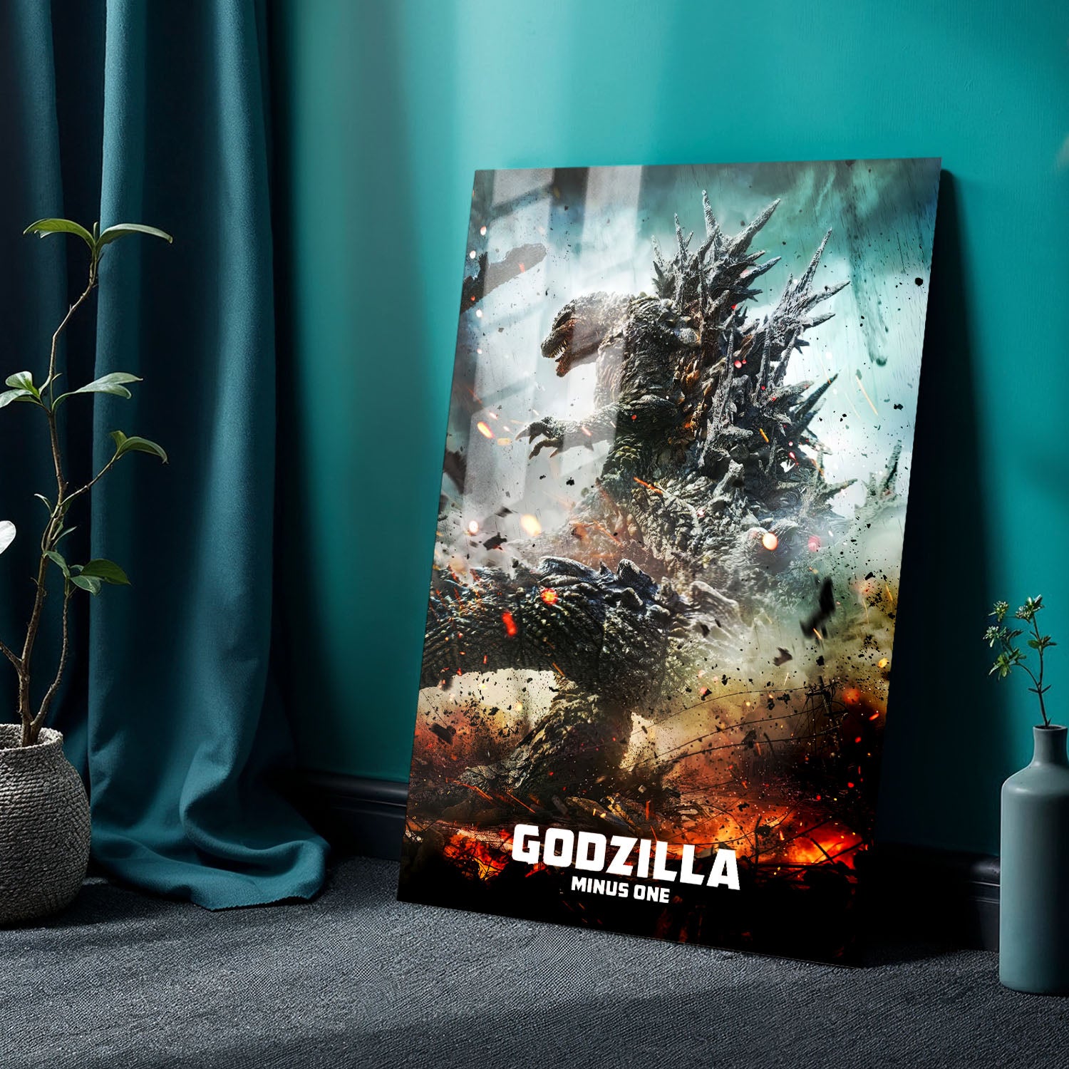 Flex Designs Metal Poster Godzilla Minus One Theatrical 24 x 36" Home Goods - Movie 2023 Movie Metal Poster