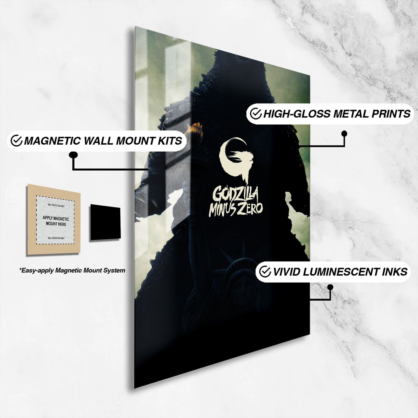 Flex Designs Metal Poster Godzilla Minus Zero Cover 16 x 24" Home Goods - Movie 2026 Movie Metal Poster