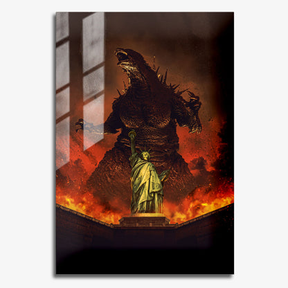 Flex Designs Metal Poster Godzilla Minus Zero Key Art 11 x 17" Home Goods - Movie 2026 Movie Metal Poster