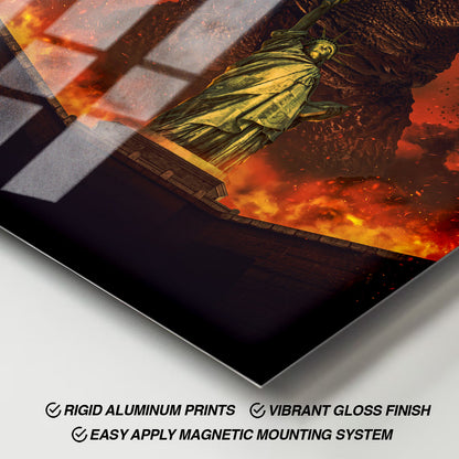 Flex Designs Metal Poster Godzilla Minus Zero Key Art 11 x 17" Home Goods - Movie 2026 Movie Metal Poster