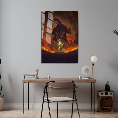 Flex Designs Metal Poster Godzilla Minus Zero Key Art 5 x 7" Home Goods - Movie 2026 Movie Metal Poster