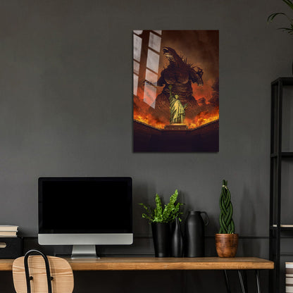 Flex Designs Metal Poster Godzilla Minus Zero Key Art 24 x 36" Home Goods - Movie 2026 Movie Metal Poster