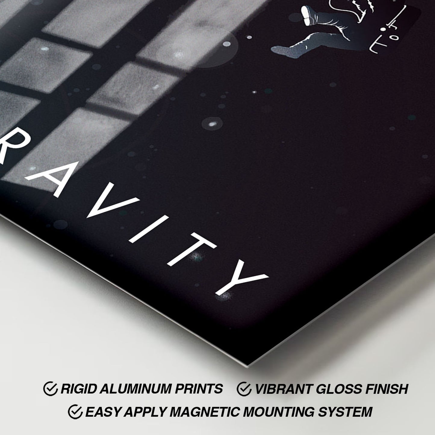 Flex Designs Metal Poster Gravity Minimalist 11 x 17" Home Goods - Movie 2013 Movie Metal Poster