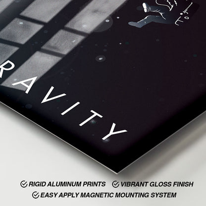 Flex Designs Metal Poster Gravity Minimalist 11 x 17" Home Goods - Movie 2013 Movie Metal Poster