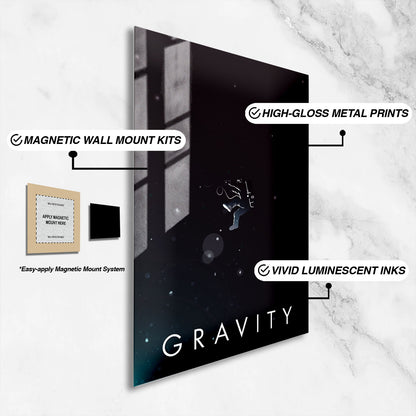 Flex Designs Metal Poster Gravity Minimalist 16 x 24" Home Goods - Movie 2013 Movie Metal Poster