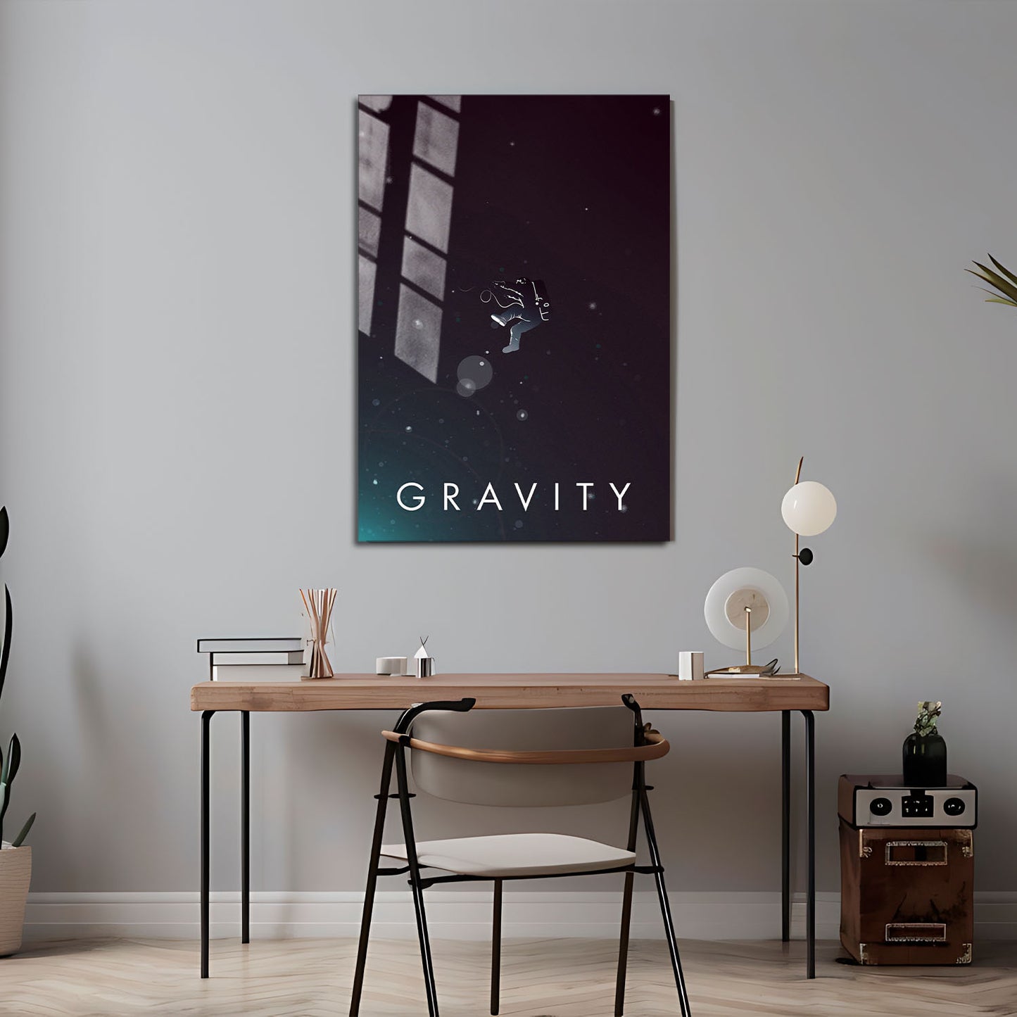 Flex Designs Metal Poster Gravity Minimalist 5 x 7" Home Goods - Movie 2013 Movie Metal Poster