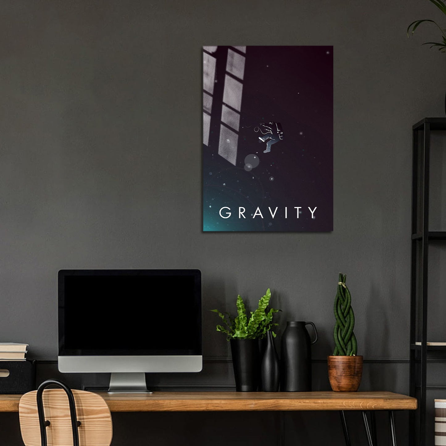 Flex Designs Metal Poster Gravity Minimalist 24 x 36" Home Goods - Movie 2013 Movie Metal Poster
