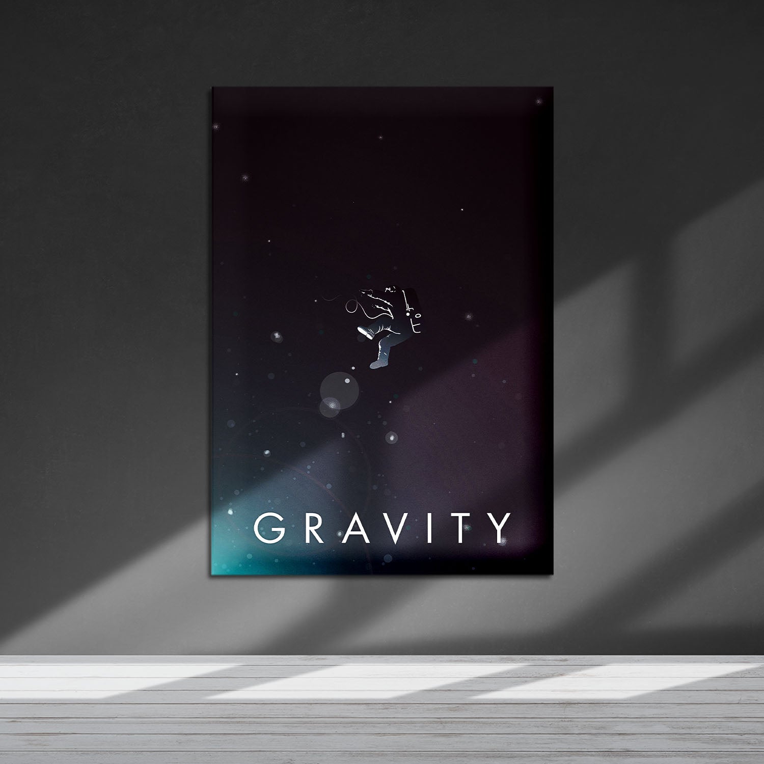 Flex Designs Metal Poster Gravity Minimalist 5 x 7" Home Goods - Movie 2013 Movie Metal Poster