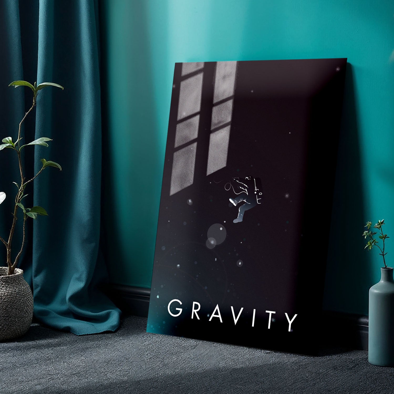 Flex Designs Metal Poster Gravity Minimalist 24 x 36" Home Goods - Movie 2013 Movie Metal Poster