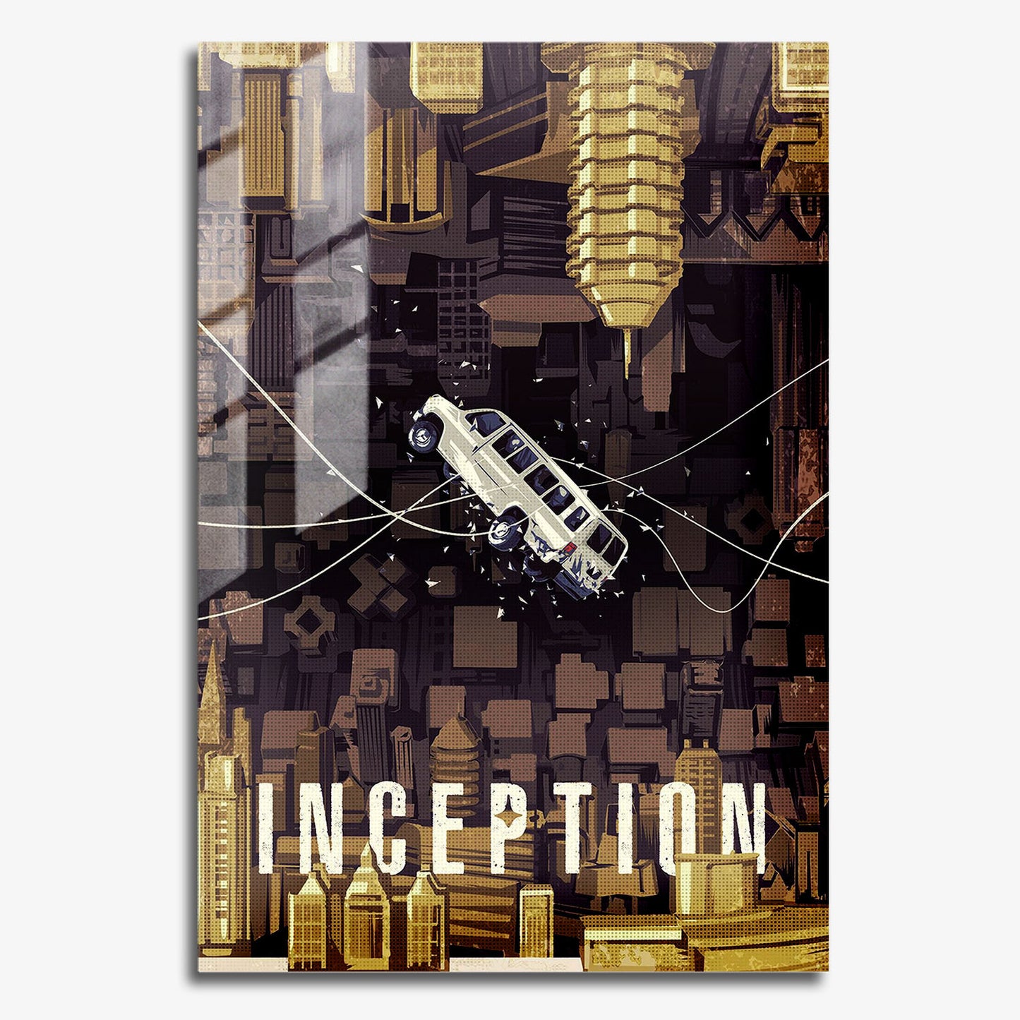 Flex Designs Metal Poster Inception Simple 11 x 17" Home Goods - Movie 2010 Movie Metal Poster