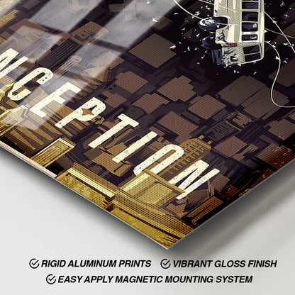 Flex Designs Metal Poster Inception Simple 11 x 17" Home Goods - Movie 2010 Movie Metal Poster