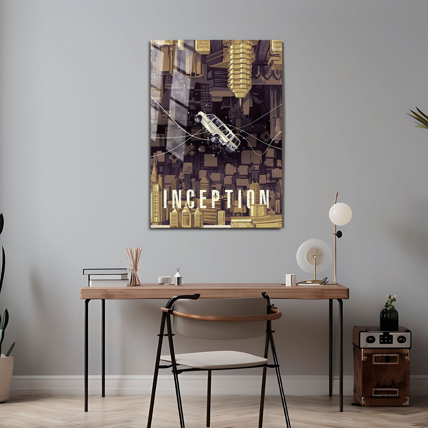 Flex Designs Metal Poster Inception Simple 5 x 7" Home Goods - Movie 2010 Movie Metal Poster
