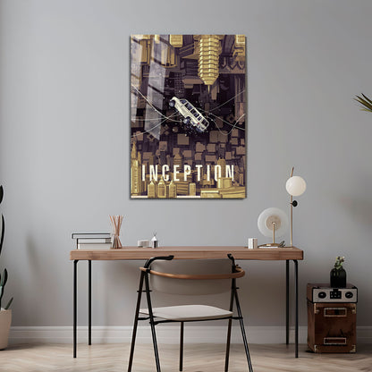 Flex Designs Metal Poster Inception Simple 5 x 7" Home Goods - Movie 2010 Movie Metal Poster