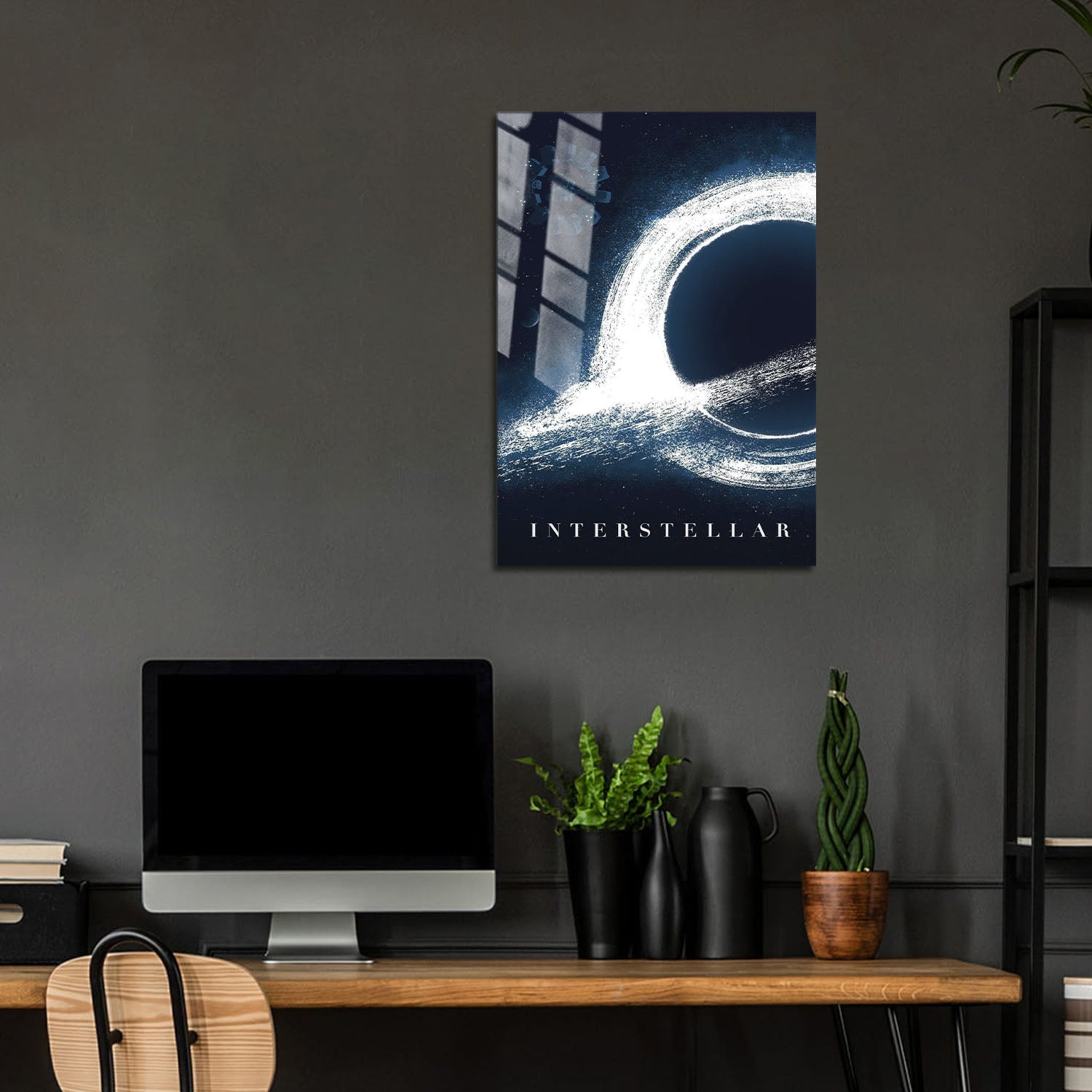 Flex Designs Metal Poster Interstellar Key Art 24 x 36" Home Goods - Movie 2014 Movie Metal Poster