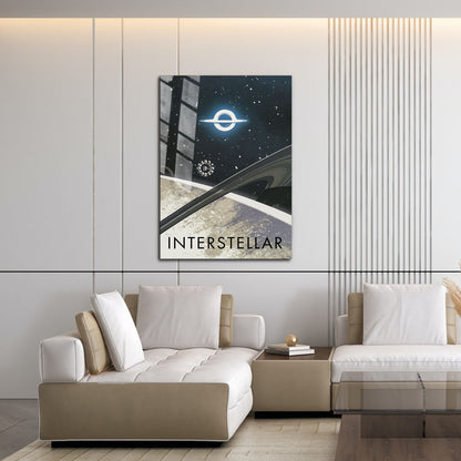 Flex Designs Metal Poster Interstellar Travel 2014) 16 x 24" Home Goods - Movie 2014 Movie Metal Poster