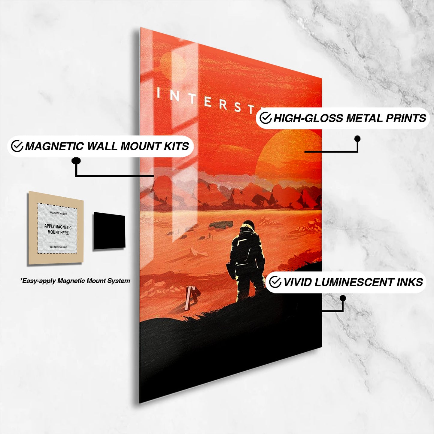 Flex Designs Metal Poster Interstellar World 16 x 24" Home Goods - Movie 2014 Movie Metal Poster