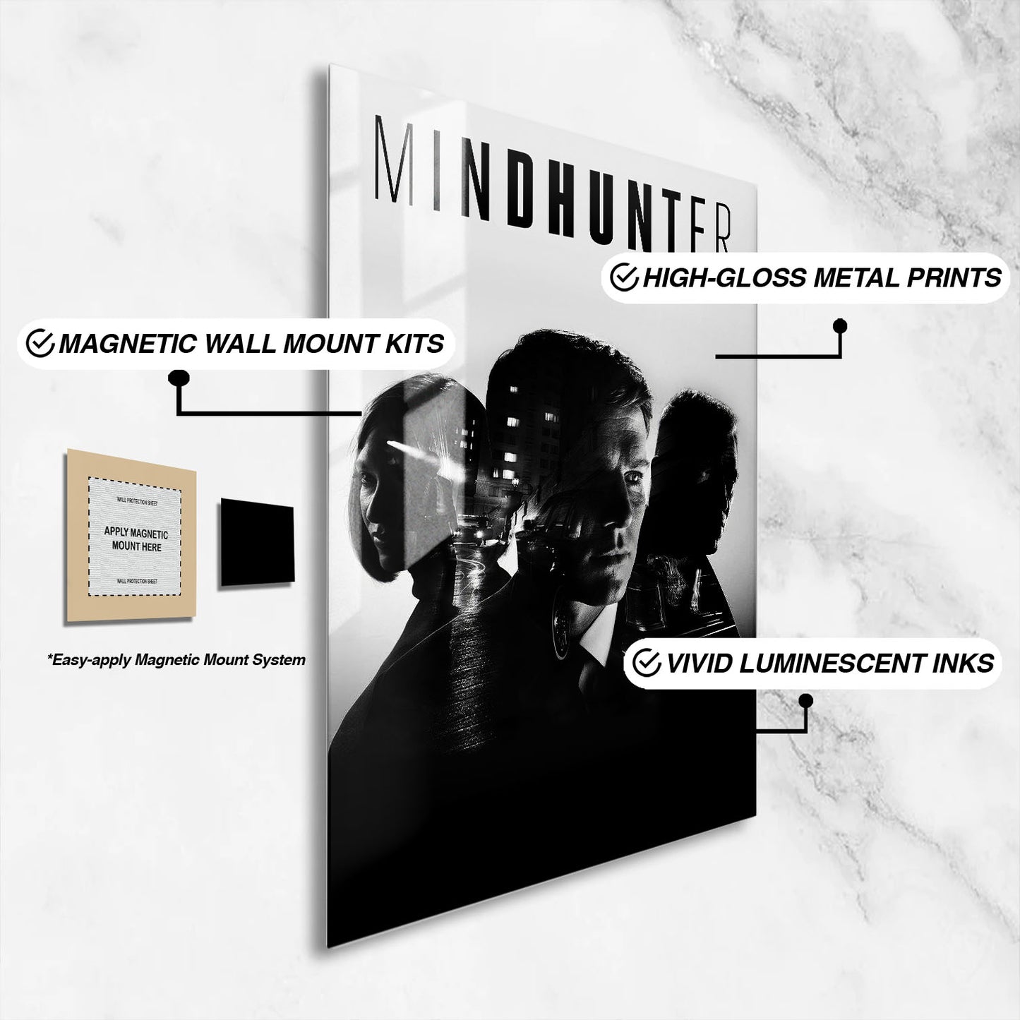 Flex Designs Metal Poster MindHunter Theatrical 16 x 24" Home Goods - TV show 2017 TV show Metal Poster