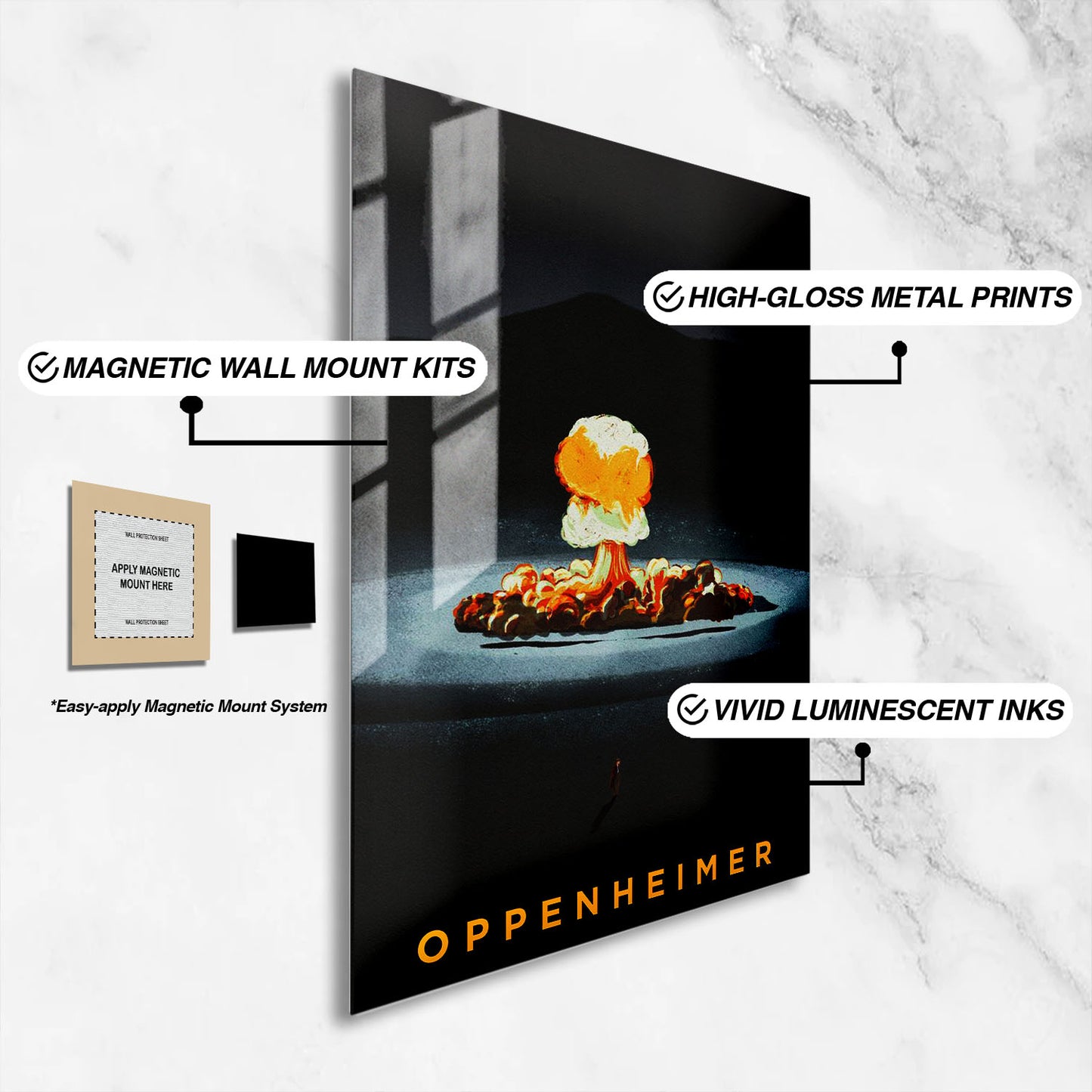 Flex Designs Metal Poster Oppenheimer Trinity 16 x 24" Home Goods - Movie 2023 Movie Metal Poster