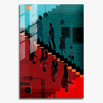Flex Designs Metal Poster Parasite Cartoon 11 x 17" Home Goods - Movie 2019 Movie Metal Poster