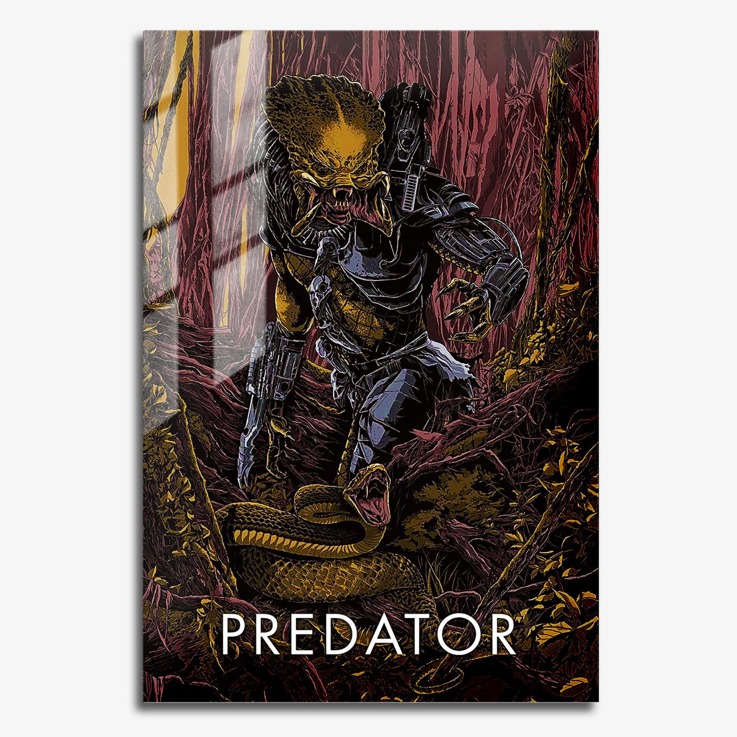 Flex Designs Metal Poster Predator Sketch 11 x 17" Home Goods - Movie 1987 Movie Metal Poster