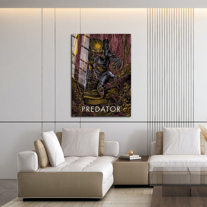 Flex Designs Metal Poster Predator Sketch 16 x 24" Home Goods - Movie 1987 Movie Metal Poster