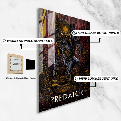 Flex Designs Metal Poster Predator Sketch 16 x 24" Home Goods - Movie 1987 Movie Metal Poster