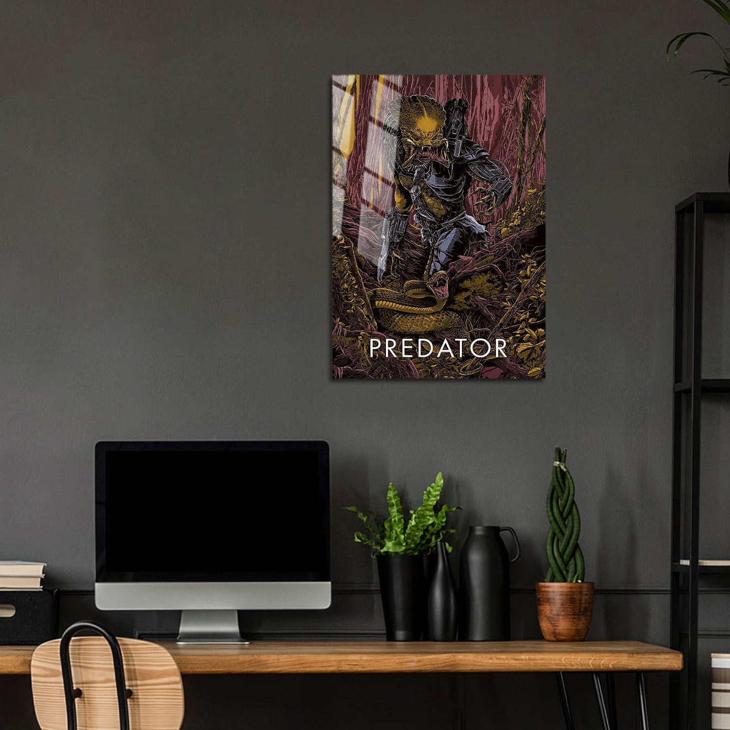 Flex Designs Metal Poster Predator Sketch 24 x 36" Home Goods - Movie 1987 Movie Metal Poster