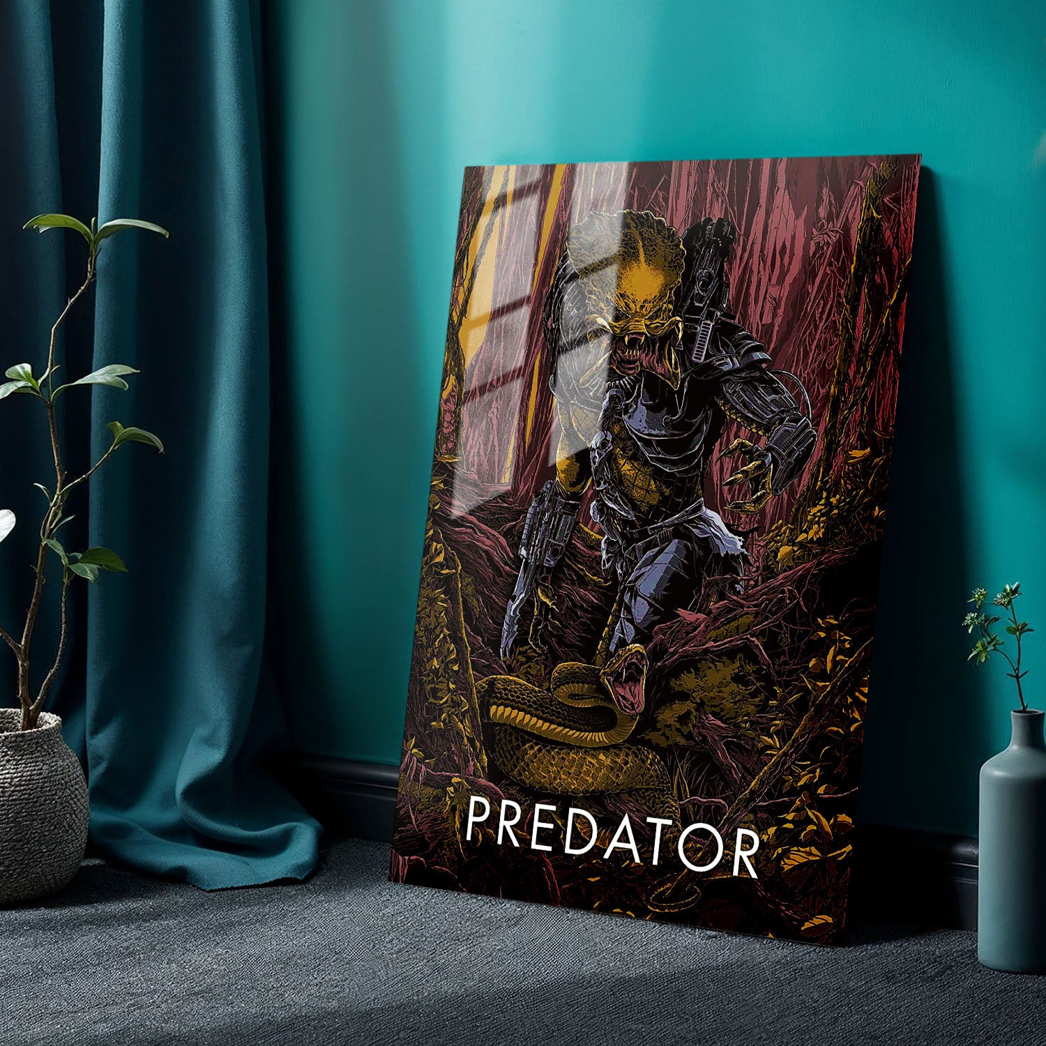 Flex Designs Metal Poster Predator Sketch 24 x 36" Home Goods - Movie 1987 Movie Metal Poster