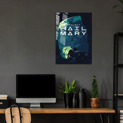 Flex Designs Metal Poster Project Hail Mary Simple 24 x 36" Home Goods - Movie 2026 Movie Metal Poster