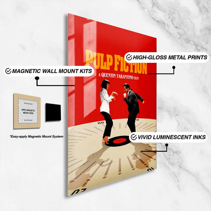 Flex Designs Metal Poster Pulp Fiction Key Visual 16 x 24" Home Goods - Movie 1994 Movie Metal Poster
