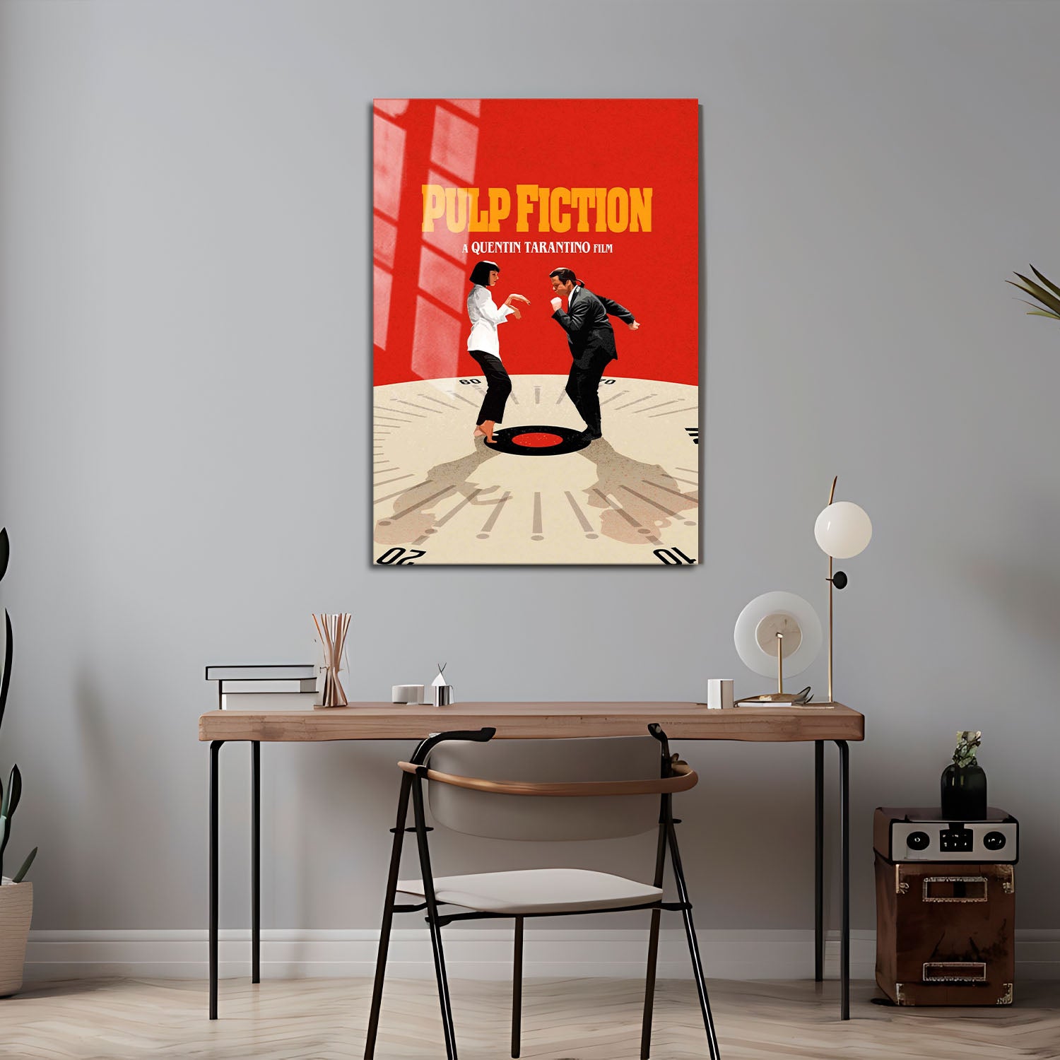 Flex Designs Metal Poster Pulp Fiction Key Visual 5 x 7" Home Goods - Movie 1994 Movie Metal Poster