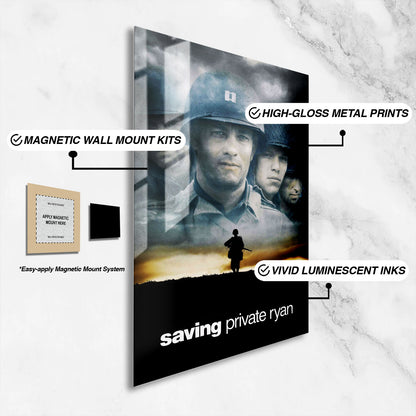 Flex Designs Metal Poster Saving Private Ryan 16 x 24" Home Goods - Movie 1998 Movie Metal Poster