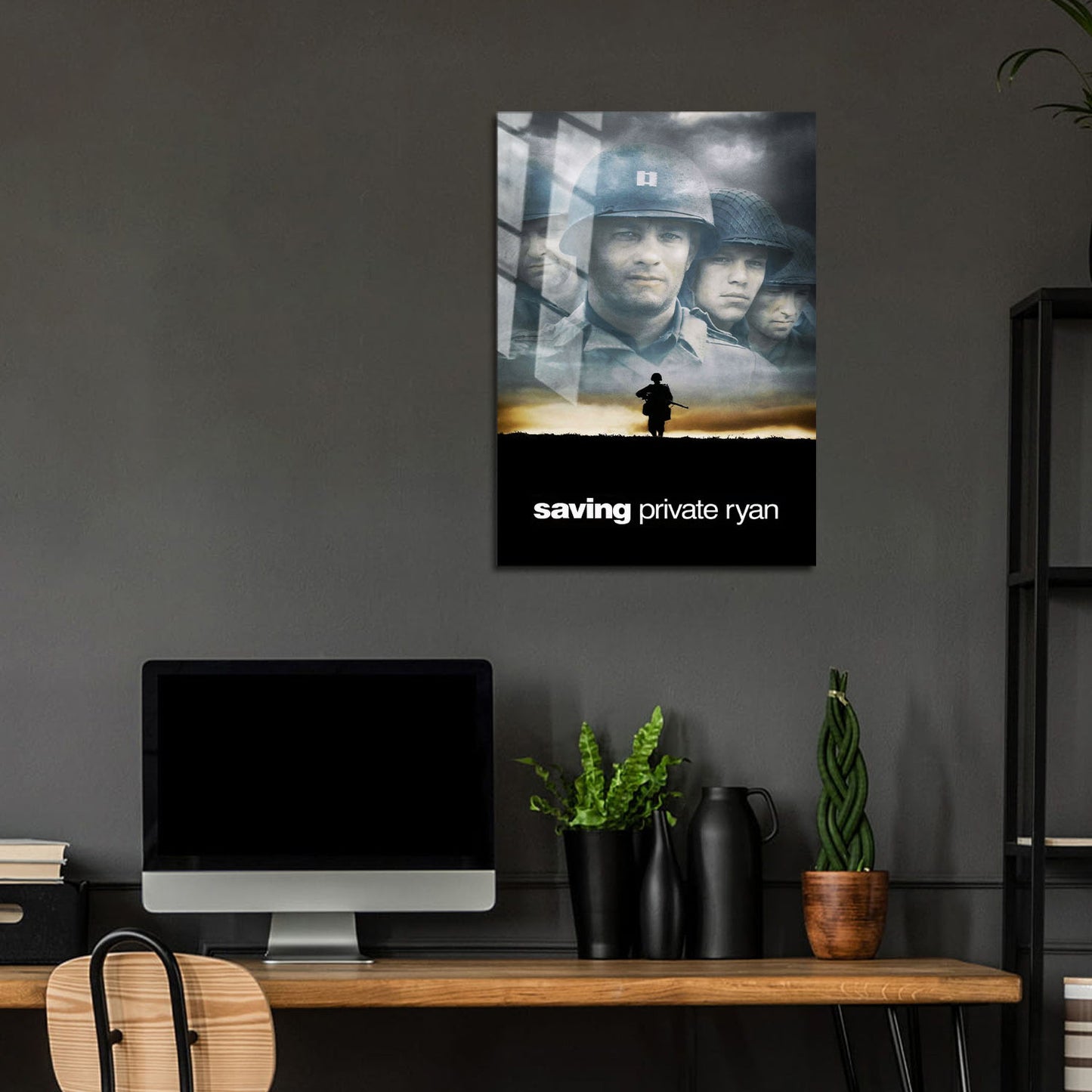 Flex Designs Metal Poster Saving Private Ryan 24 x 36" Home Goods - Movie 1998 Movie Metal Poster