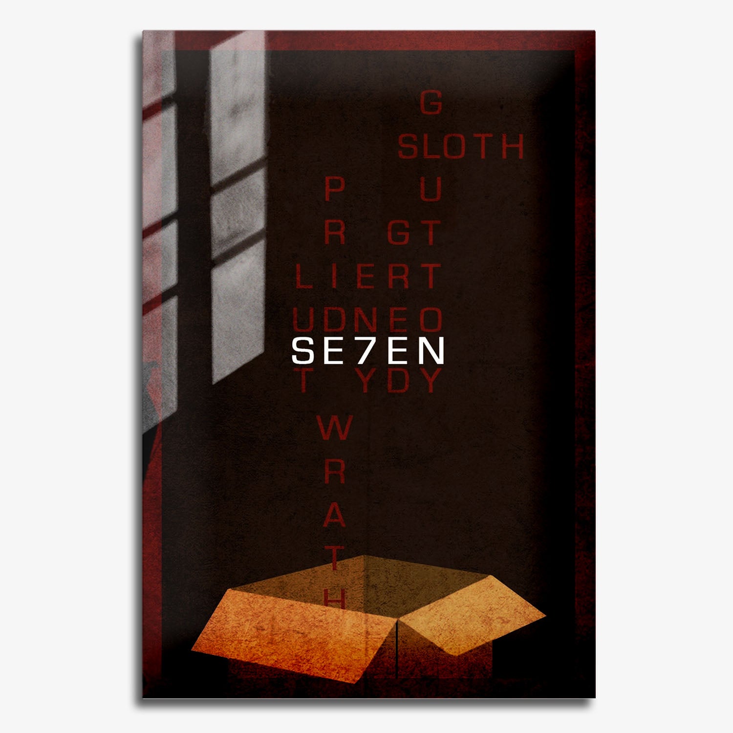 Flex Designs Metal Poster Se7en Minimalist 11 x 17" Home Goods - Movie 1995 Movie Metal Poster