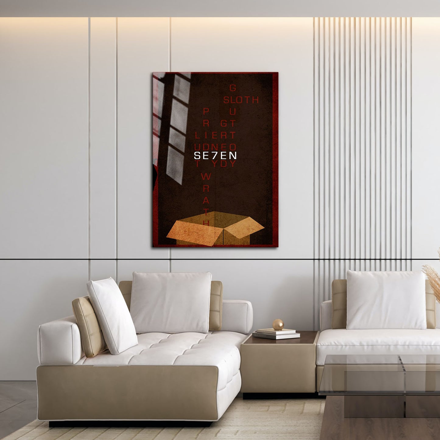 Flex Designs Metal Poster Se7en Minimalist 16 x 24" Home Goods - Movie 1995 Movie Metal Poster