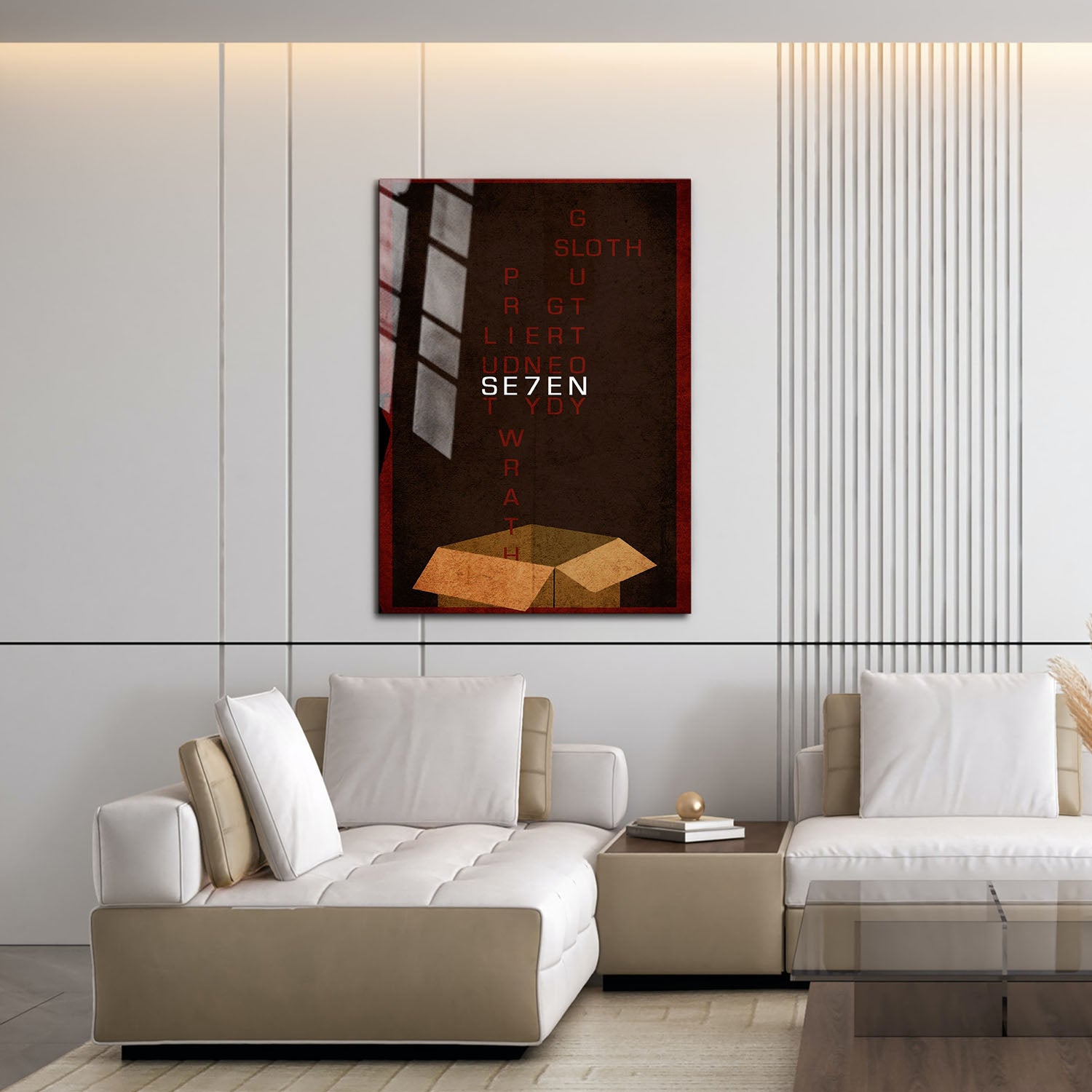 Flex Designs Metal Poster Se7en Minimalist 16 x 24" Home Goods - Movie 1995 Movie Metal Poster