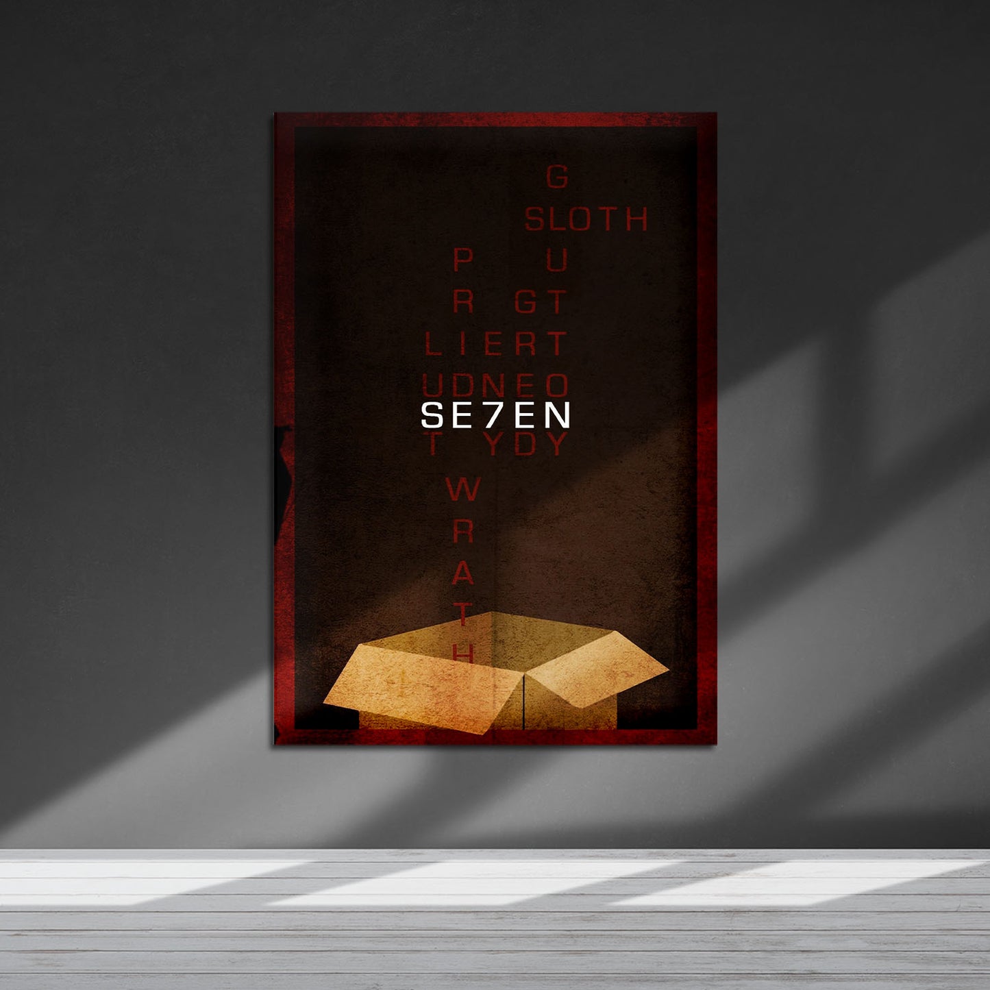 Flex Designs Metal Poster Se7en Minimalist 5 x 7" Home Goods - Movie 1995 Movie Metal Poster