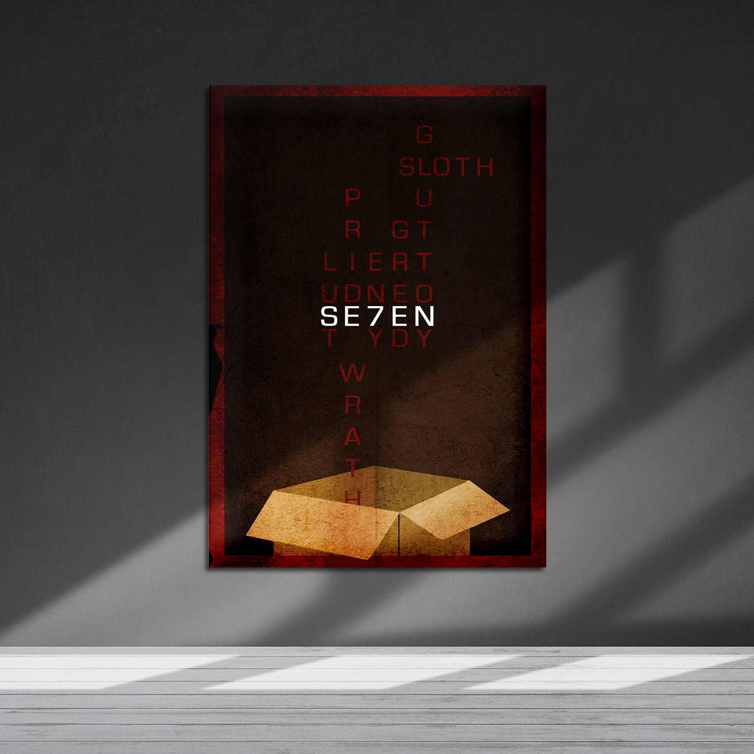 Flex Designs Metal Poster Se7en Minimalist 5 x 7" Home Goods - Movie 1995 Movie Metal Poster