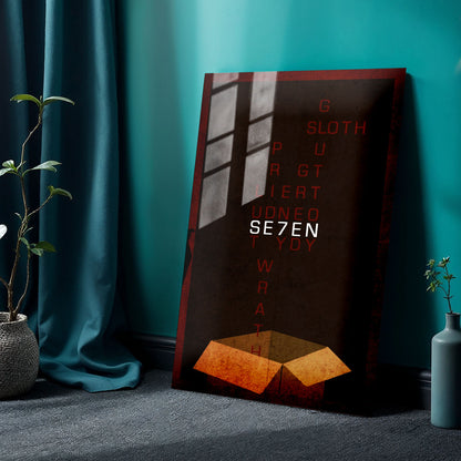 Flex Designs Metal Poster Se7en Minimalist 24 x 36" Home Goods - Movie 1995 Movie Metal Poster