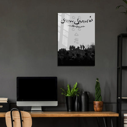 Flex Designs Metal Poster Seven Samurai 24 x 36" Home Goods - Movie 1954 Movie Metal Poster